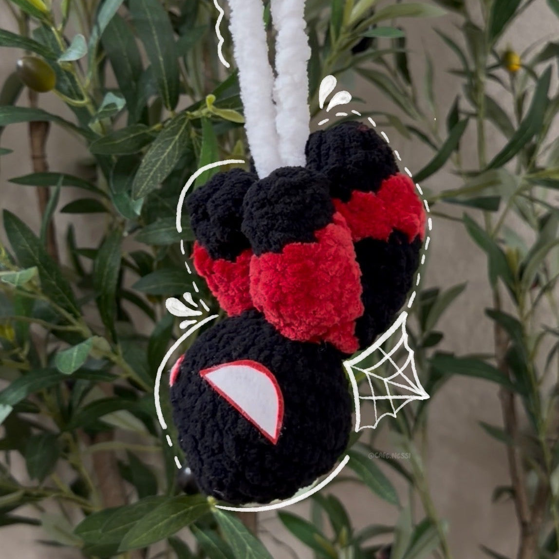 Miles Morales Crochet Car Hanger 🕷️🖤