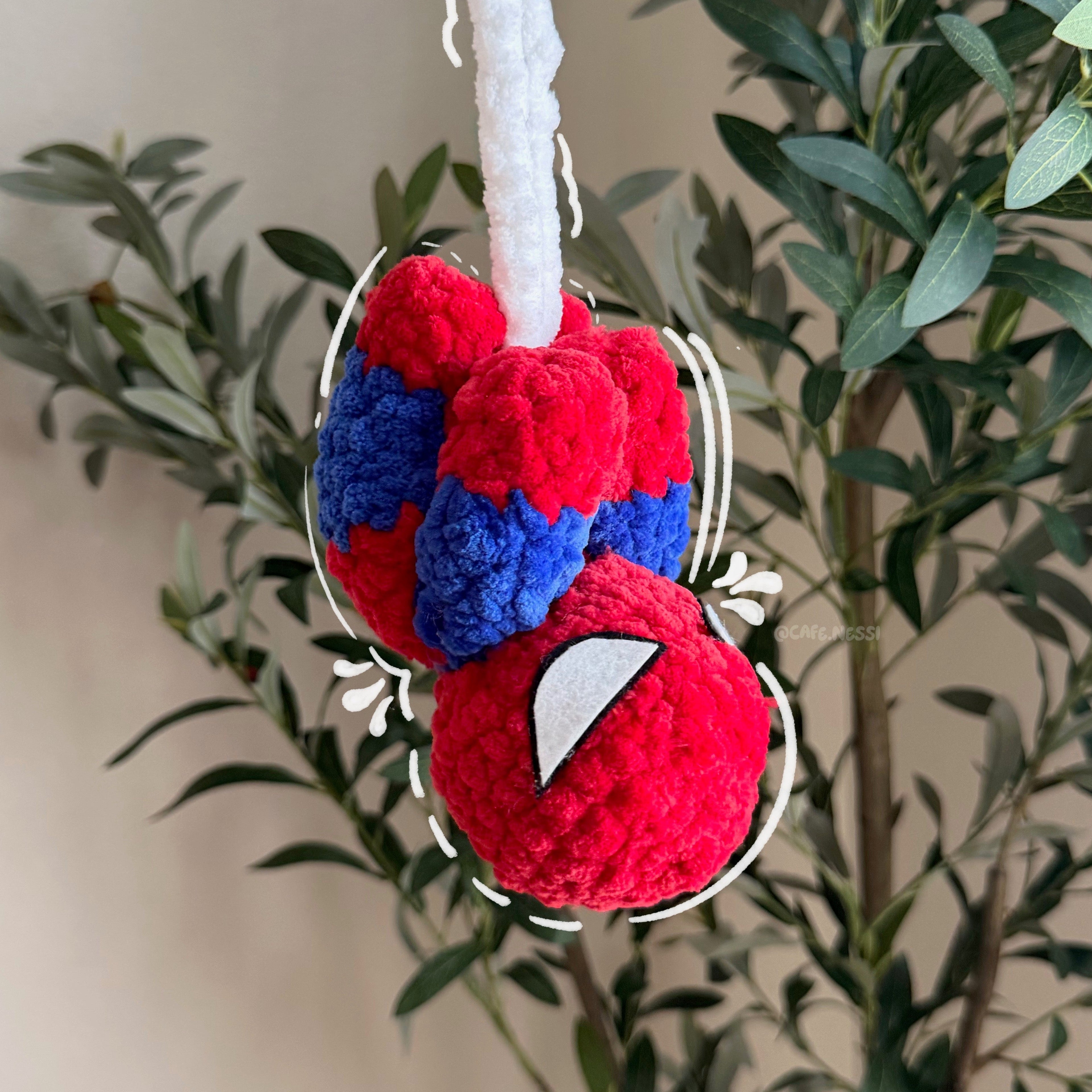 Classic Spiderman Crochet Car Hanger 🕷️❤️