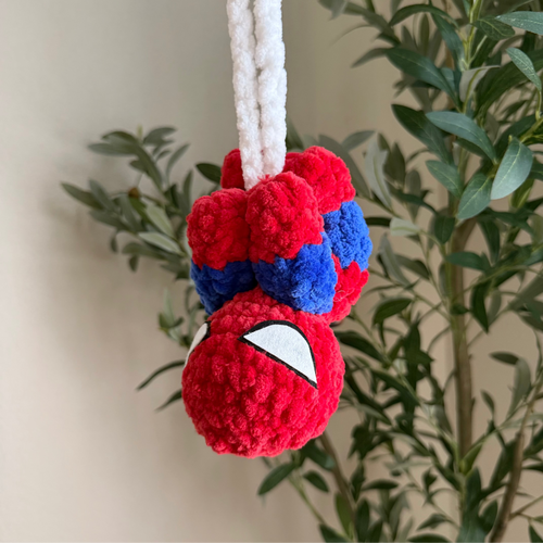 Classic Spiderman Crochet Car Hanger 🕷️❤️